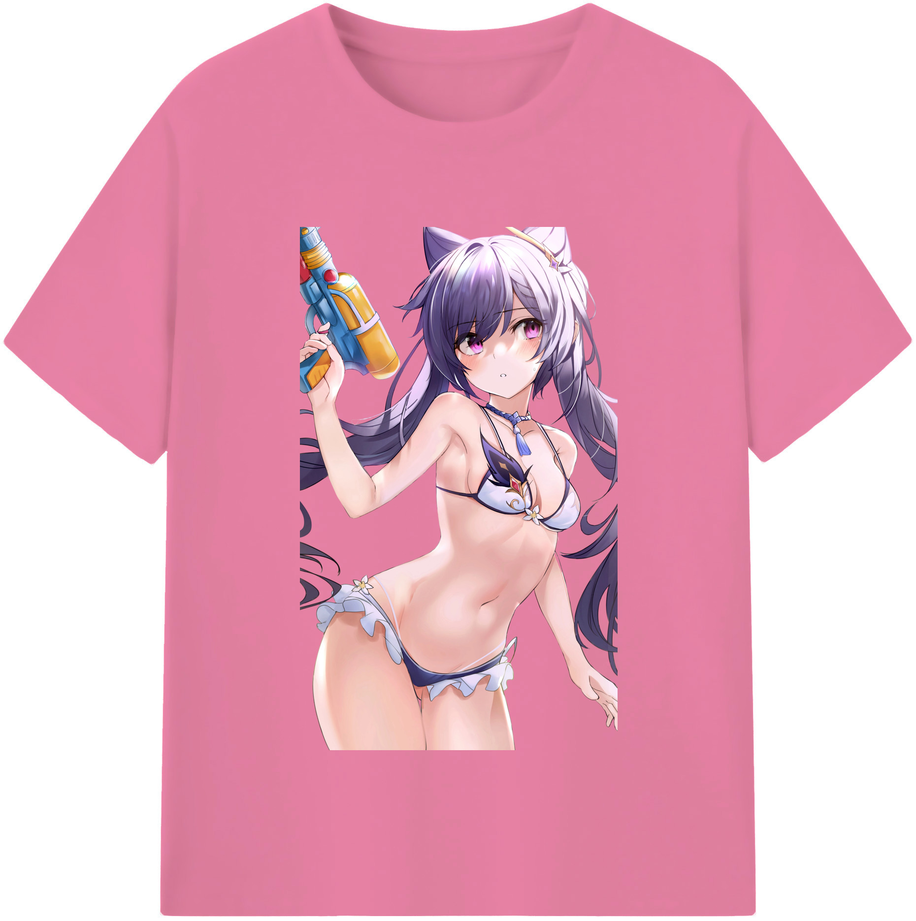 げんし神 刻晴 こくせい genshin Kokusei 綿100％半袖Tシャツ（フロントプリント）